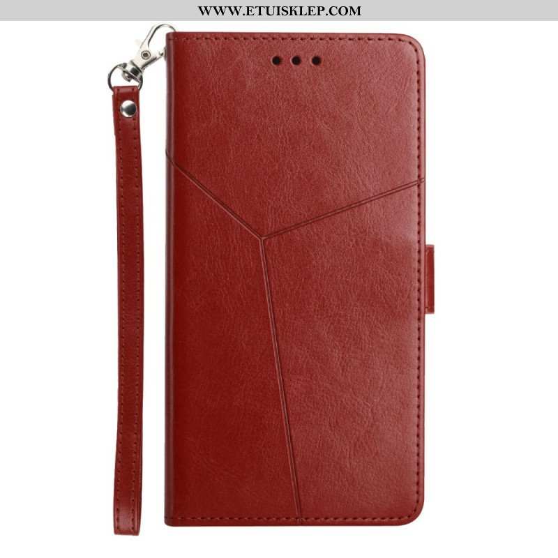 Etui Folio do Samsung Galaxy M12 / A12 Stylowa Skórzana Konstrukcja Geo Y